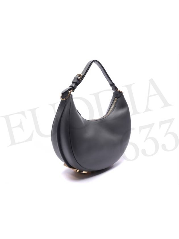 Fendigraphy Small Hobo Shoulder Bag Dark Grey - FENDI - BALAAN 3