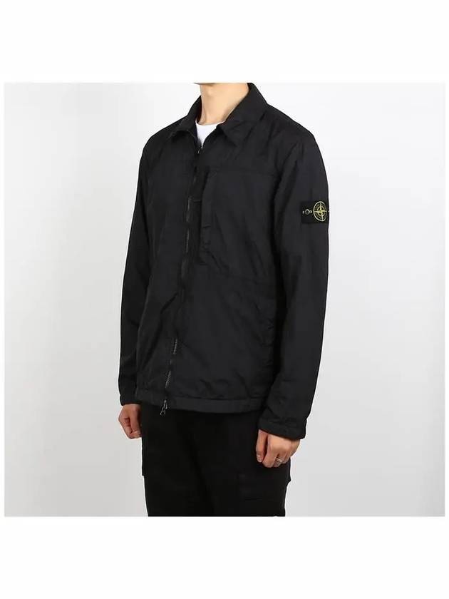 Garment Dyed Crinkle Reps Recycled Nylon Jacket Black - STONE ISLAND - BALAAN 4