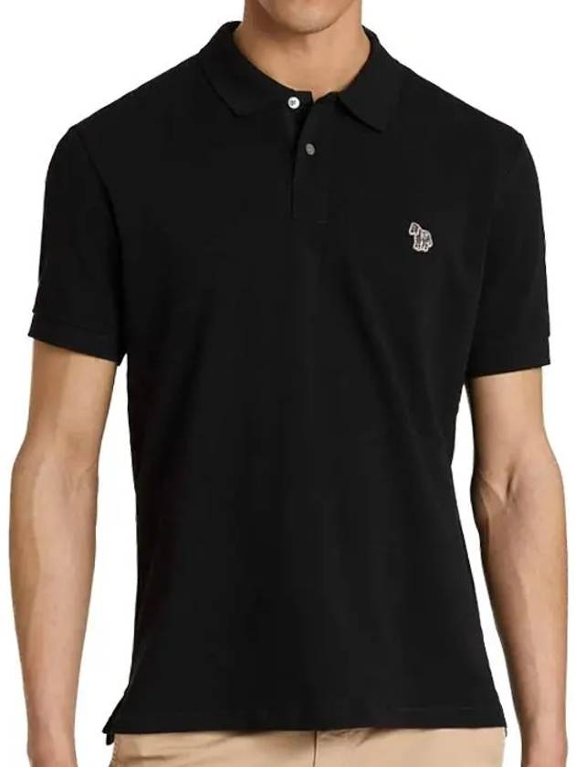 Zebra Short Sleeve Polo Shirt Black - PAUL SMITH - BALAAN 8