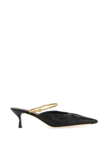 Colibri Lite Chain Ankle Strap Mule Heel Black - FENDI - BALAAN 1