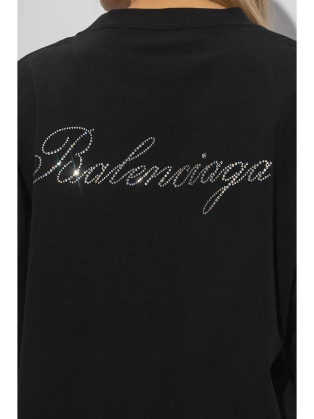 Logo Print Short Sleeve T-Shirt Black - BALENCIAGA - BALAAN 6