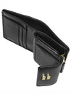 Logo Zipper Leather Card Wallet Black - MIU MIU - BALAAN 6