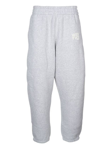 Women's Logo Embroidered Track Pants Grey - ALEXANDER WANG - BALAAN 1