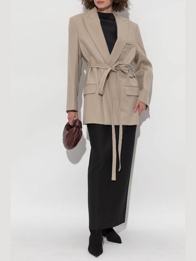 Victoria Beckham Wool Blazer, Women's, Beige - VICTORIA BECKHAM - BALAAN 2