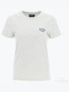 Denise Embroidered Logo Short Sleeve T-shirt Ecru - A.P.C. - BALAAN 2