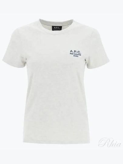 Denise Embroidered Logo Short Sleeve T-shirt Ecru - A.P.C. - BALAAN 2