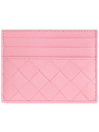 Intrecciato Leather Card Wallet Pink - BOTTEGA VENETA - BALAAN 2