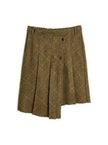 Women s Pleated Rab Wrap Skirt Brown W4224PKC - OUR LEGACY - BALAAN 1