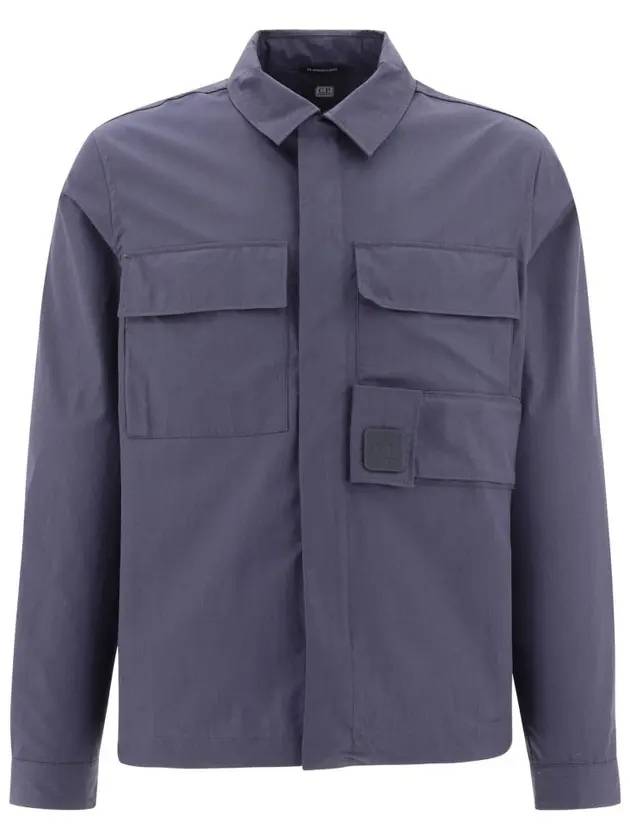 Gabardine Metropolis Logo Badge Shirt - CP COMPANY - BALAAN.