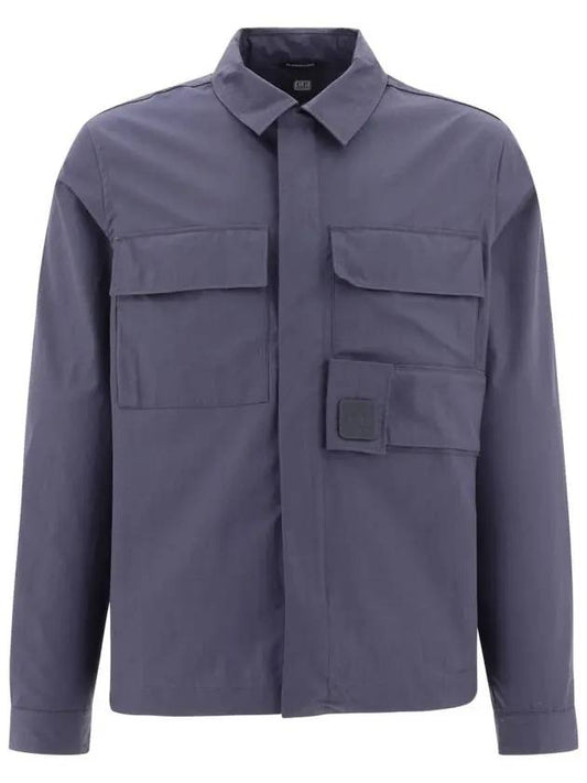 Gabardine Metropolis Logo Badge Shirt - CP COMPANY - BALAAN 1