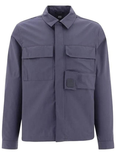 Metropolis Gabardine Zipper Long Sleeve Shirt Blue - CP COMPANY - BALAAN 2