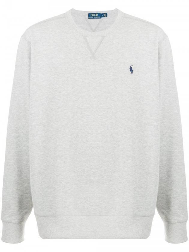 Embroidered Logo Pony Crew Neck Sweatshirt Grey - POLO RALPH LAUREN - BALAAN 1