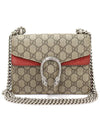 421970 GG Supreme Canvas Red Suede Dionysus Mini Chain Shoulder Bag - GUCCI - BALAAN 1