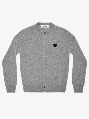 Unisex Heart Waffen Cardigan Gray AX N023 051 2 - COMME DES GARCONS - BALAAN 1