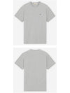 Grey Fox Head Patch Classic Short Sleeve T-Shirt Grey Melange - MAISON KITSUNE - BALAAN 5