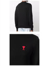 Heart Logo Patch Knit Top Black - AMI - BALAAN 7