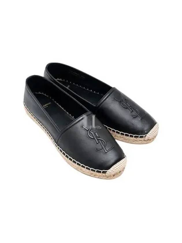 Leather Espadrilles Black - SAINT LAURENT - BALAAN 2