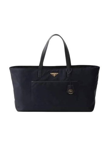 Re-Edition 1978 Large Re-Nylon Saffiano Leather Tote Bag Navy - PRADA - BALAAN 1