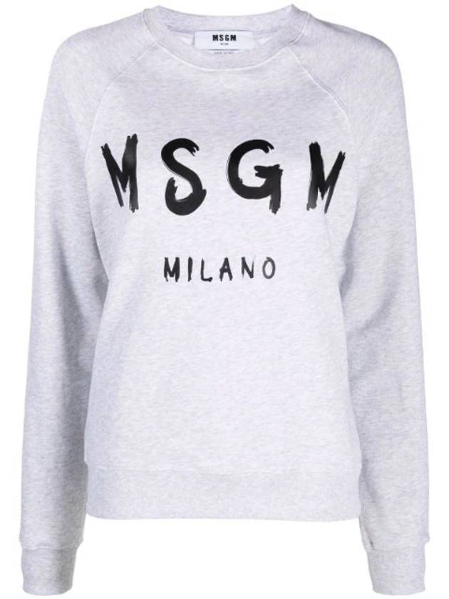 logo print sweatshirt gray - MSGM - BALAAN 1
