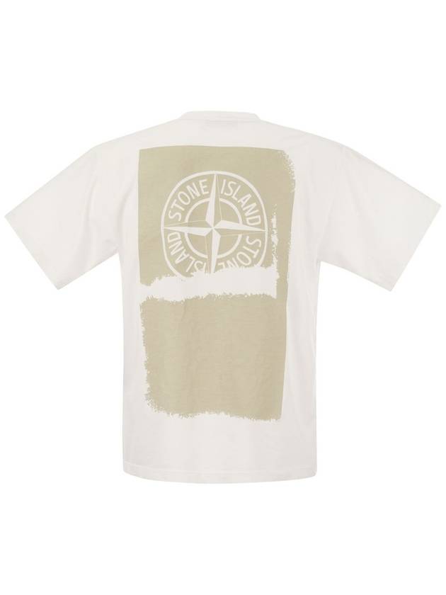 Logo Print Short Sleeve T-Shirt White - STONE ISLAND - BALAAN 3