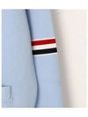 Milano Stitch Sprite Armband Cotton V-neck Cardigan Light Blue - THOM BROWNE - BALAAN 9