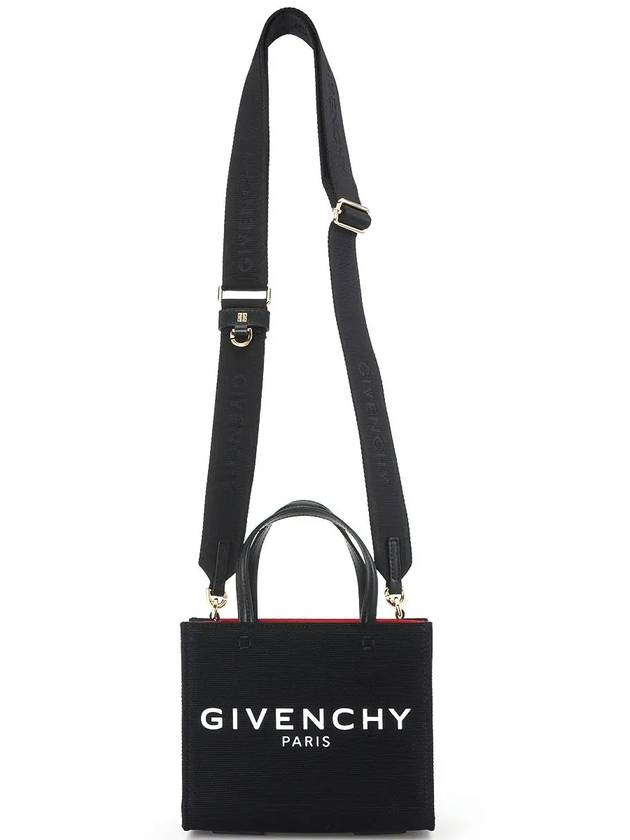 Mini G-Tote Shopping Bag In Canvas Black - GIVENCHY - BALAAN 8