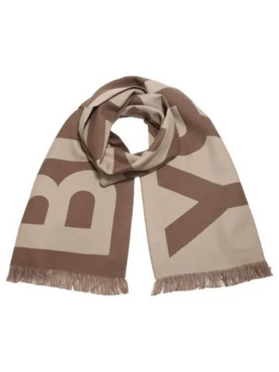 logo wool jacquard scarf women - BURBERRY - BALAAN 1