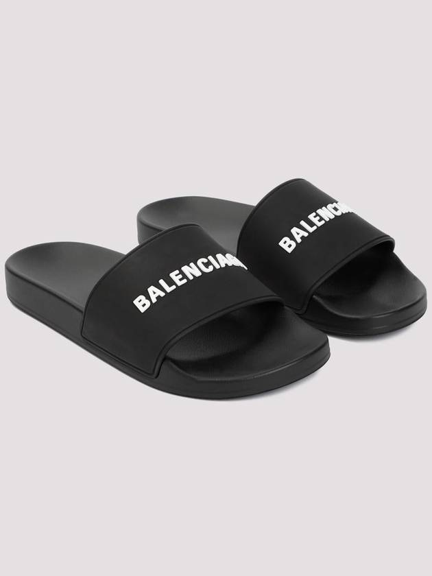 Men's Logo Full Slippers Black - BALENCIAGA - BALAAN 4