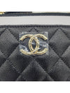 CC Logo Caviar Leather Card Wallet Black - CHANEL - BALAAN 5