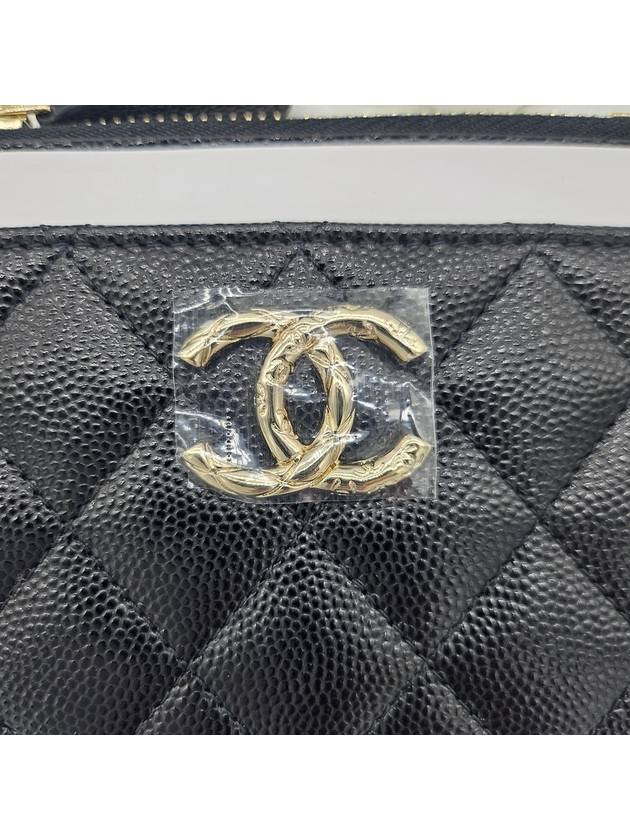 CC Logo Caviar Leather Card Wallet Black - CHANEL - BALAAN 5