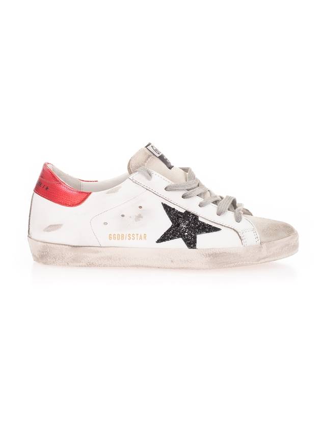 Women's Red Tab Black Star Low Top Sneakers White - GOLDEN GOOSE - BALAAN 1