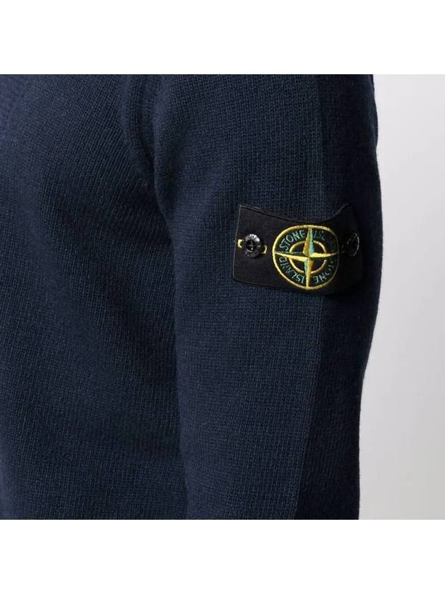 Comfort Wool Cotton Knit Top Navy - STONE ISLAND - BALAAN 4