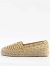 Logo Raffia Flat Espadrilles Beige - PRADA - BALAAN 4