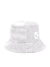 Quarter Combo Striped  Cotton Bucket Hat Grey - THOM BROWNE - BALAAN 2