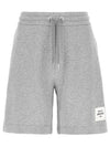 Back logo patch sweat shorts gray men s pants 8H00002 89A8F 985 TJ - MONCLER - BALAAN 1