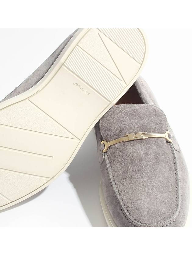 Suede Loafers Dark Gray USSA045 N0099 808 - KITON - BALAAN 5