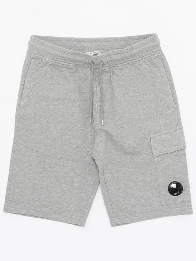 Light Fleece Utility Shorts Grey - CP COMPANY - BALAAN 4