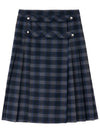 RS9seoul 100 wool high waist CD pleated skirt - RS9SEOUL - BALAAN 1