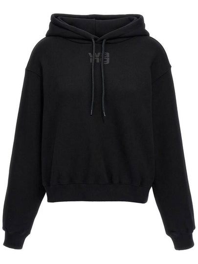 Logo Print Hoodie Black - ALEXANDER WANG - BALAAN 2