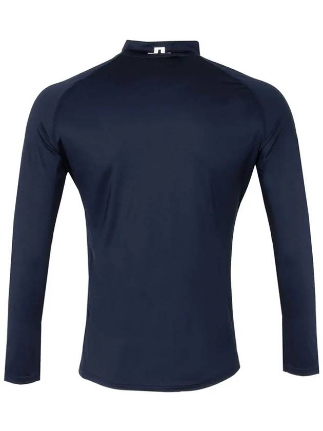 Men's Aello Print Soft Compression Golf High Neck Base Layer Navy - J.LINDEBERG - BALAAN 4