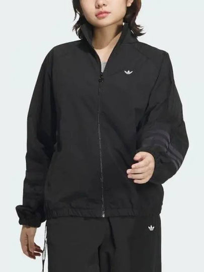 Ruched Zipper Track Jacket Black - ADIDAS - BALAAN 2