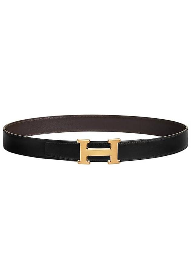 H Buckle Reversible 32mm Leather Black - HERMES - BALAAN 2