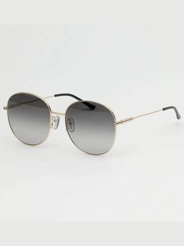 GG Logo Oval Sunglasses Gold - GUCCI - BALAAN 4