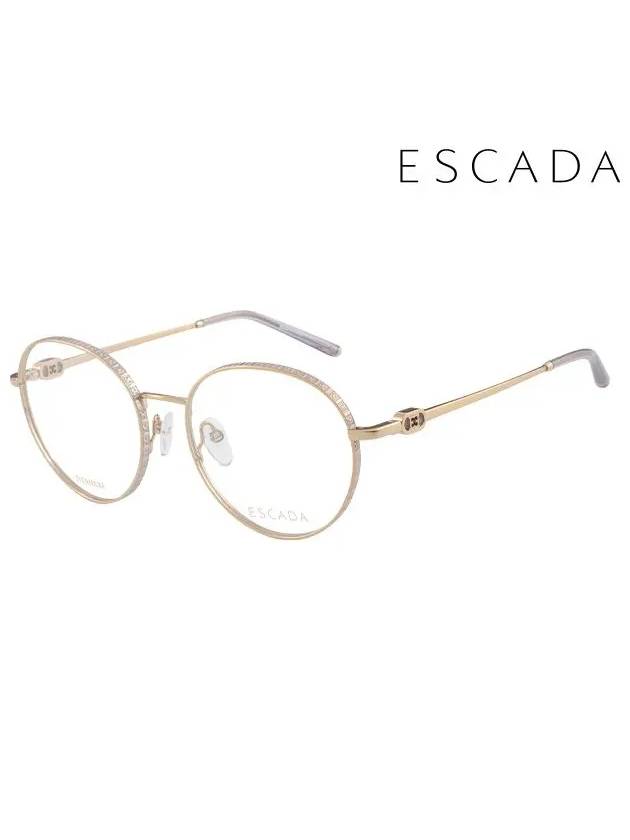 Glasses Frame VES D80 08M6 Round Titanium Women s - ESCADA - BALAAN 1