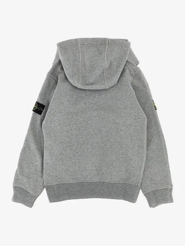 Kids 61620 Organic Cotton Fleece Hoodie Grey - STONE ISLAND - BALAAN 3