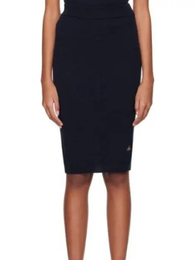 Embroidered ORB Pencil Skirt Black - VIVIENNE WESTWOOD - BALAAN 2