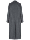 Mars double button lip pocket back slit long coat gray MARS03G - RAMUSTUDIO - BALAAN 3