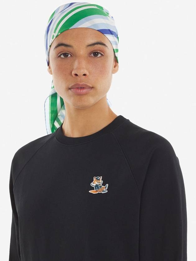 Women's Dressed Fox Patch Adjusted Sweatshirt Black - MAISON KITSUNE - BALAAN 6