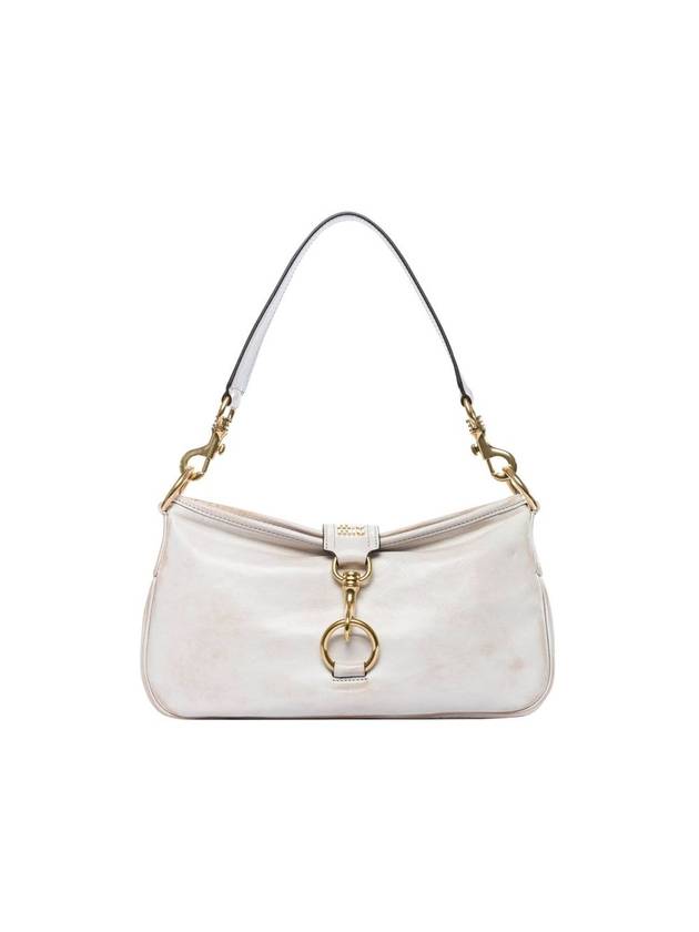 Snap Hook Leather Shoulder Bag White - MIU MIU - BALAAN 2