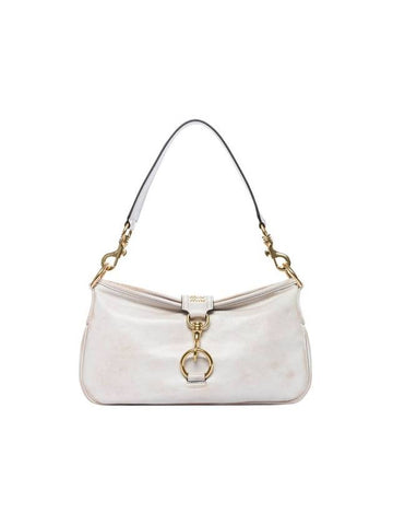 Snap Hook Leather Shoulder Bag White - MIU MIU - BALAAN 1